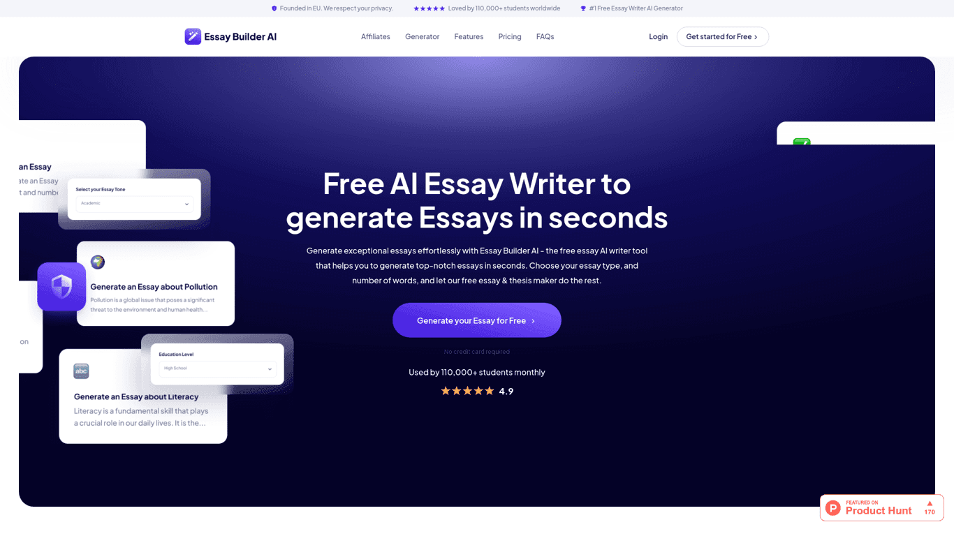 Essay-Builder.AI screenshot