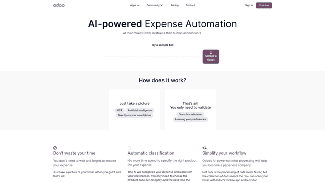 Thumbnail image for AI-powered Expense Automation | Odoo