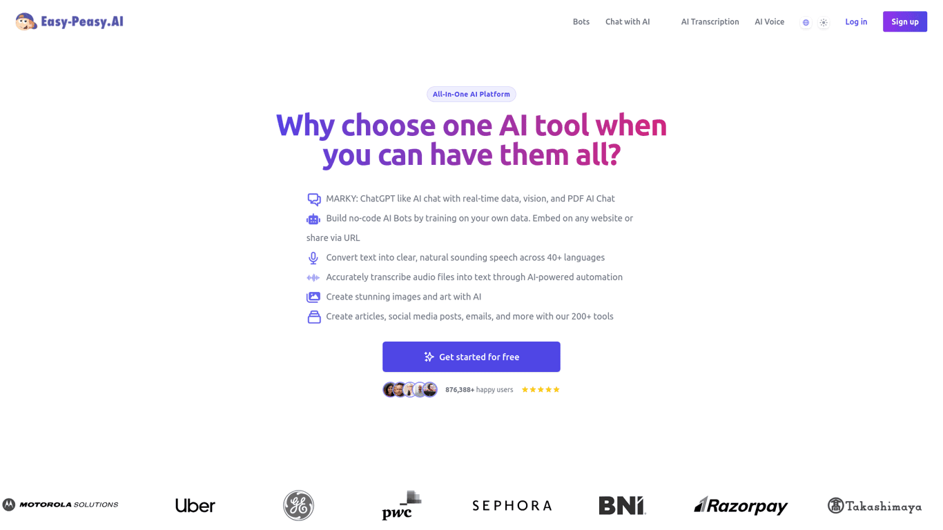 Easy-Peasy.AI screenshot