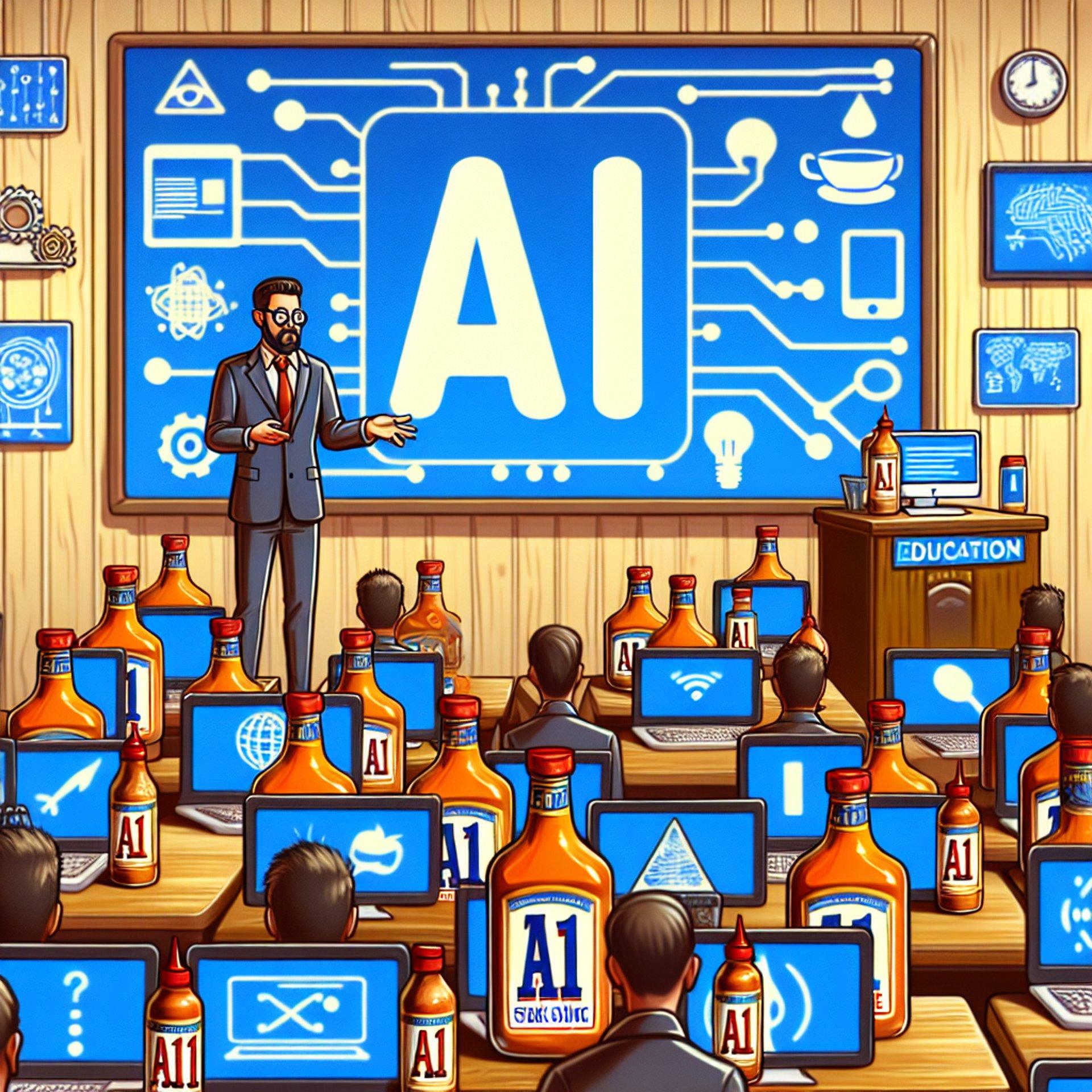 Banner for U.S. Secretary of Education's AI Blunder: Confuses AI with A1 Steak Sauce!