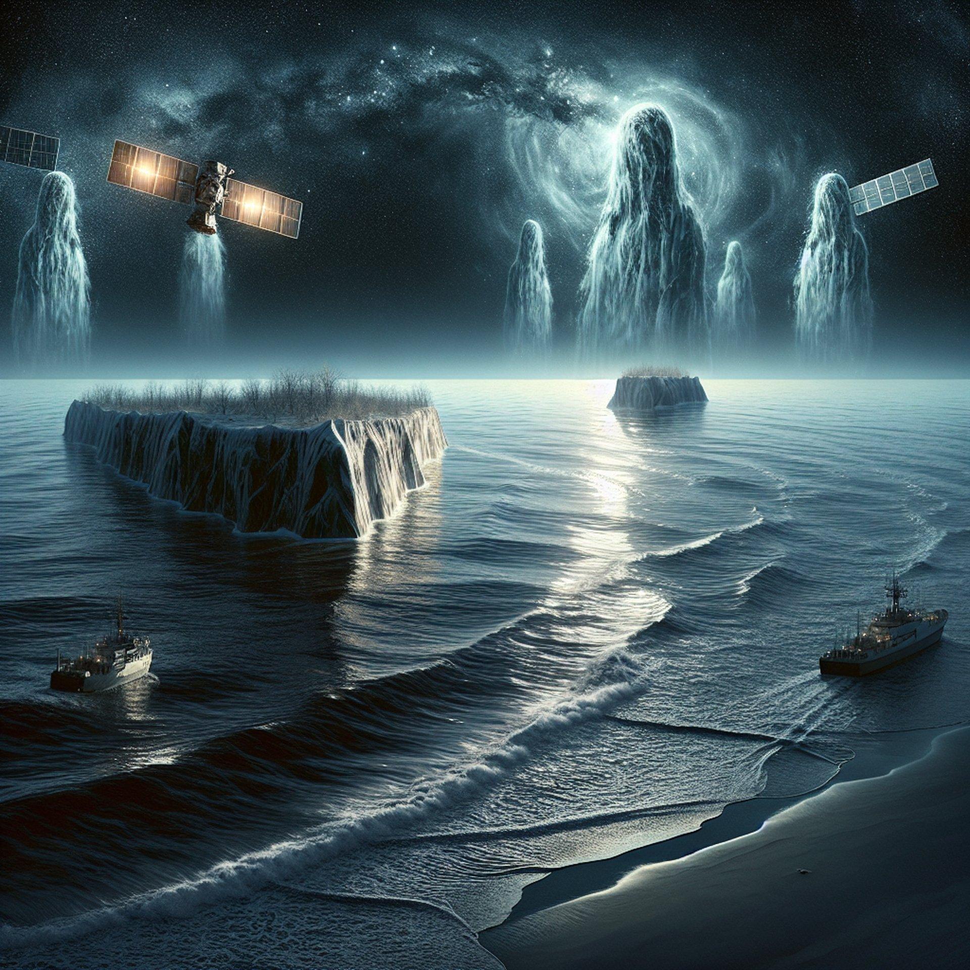 Banner for NASA Satellites Capture Mysterious 'Ghost Island' Appearance and Disappearance in Caspian Sea