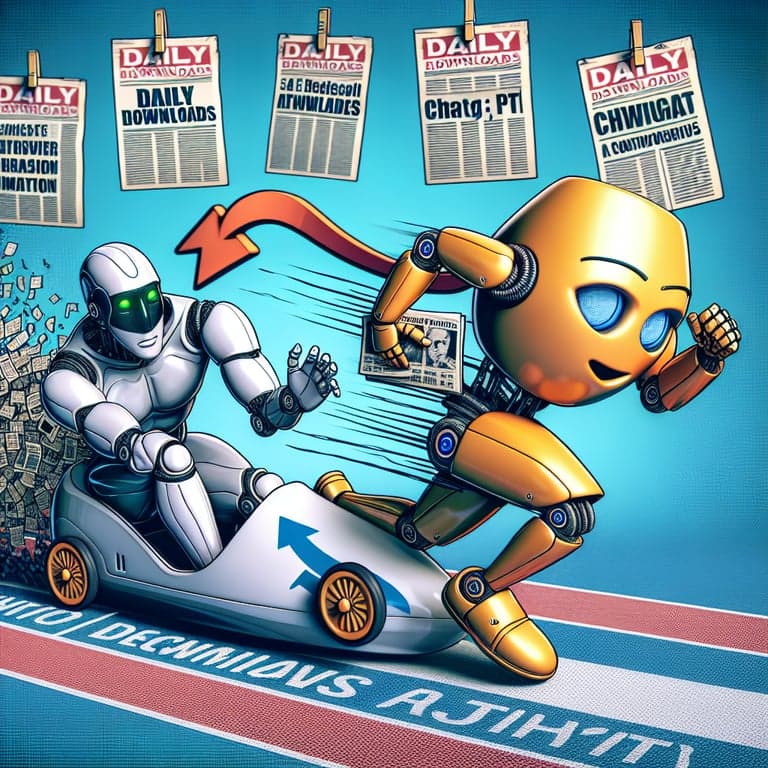 Claude AI Outpaces ChatGPT in Daily Downloads Amid Controversies