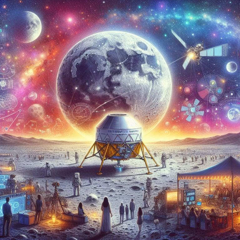 Banner for Intuitive Machines' Athena Lands on the Moon: A New Era of Private Space Exploration Begins