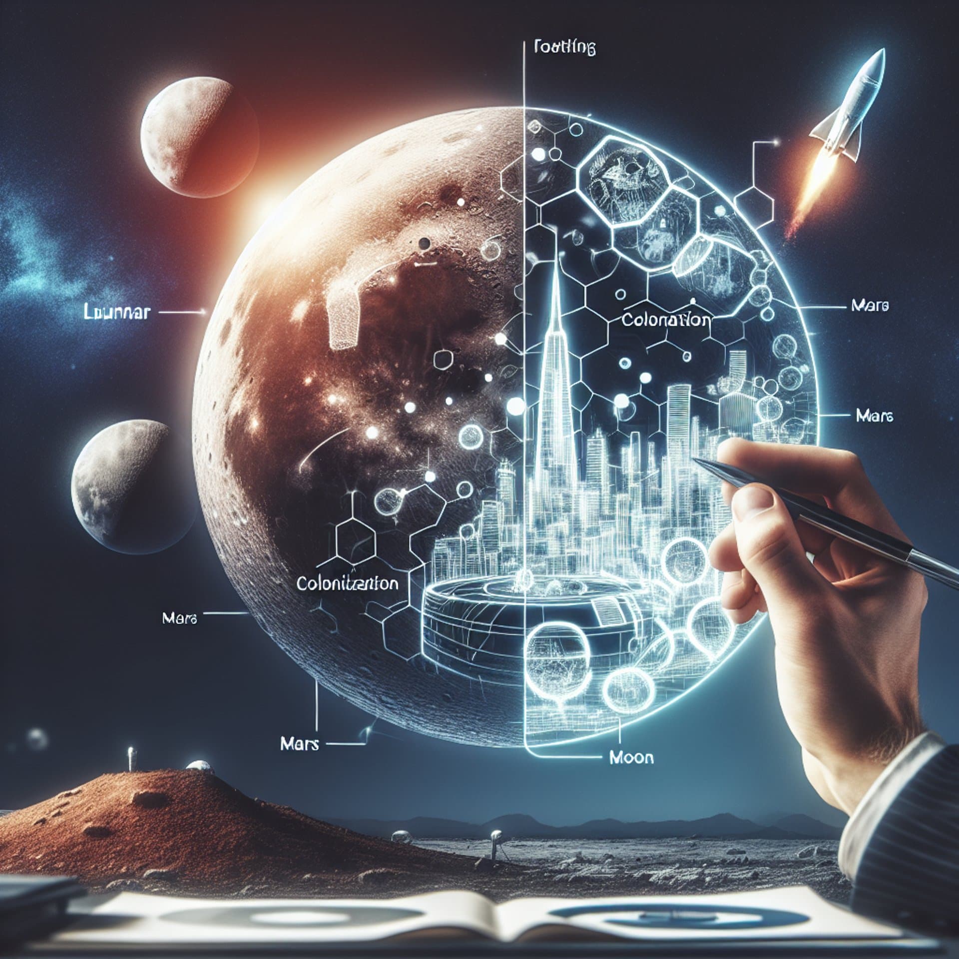 Banner for Elon Musk Proposes Lunar Leap: SpaceX Shifts Focus to Moon City Over Mars