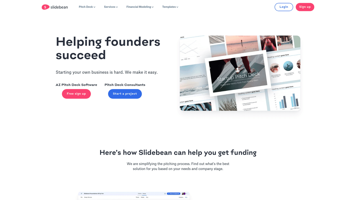 Slidebean screenshot