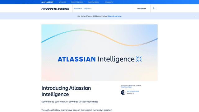 Thumbnail image for Atlassian Intelligence