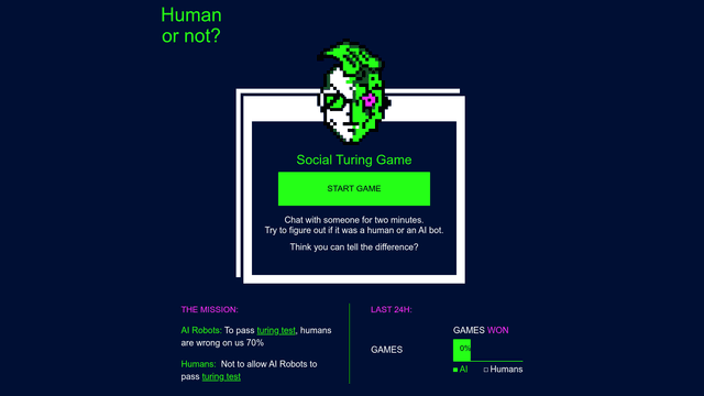 Thumbnail image for Human or Not: A Social Turing Game