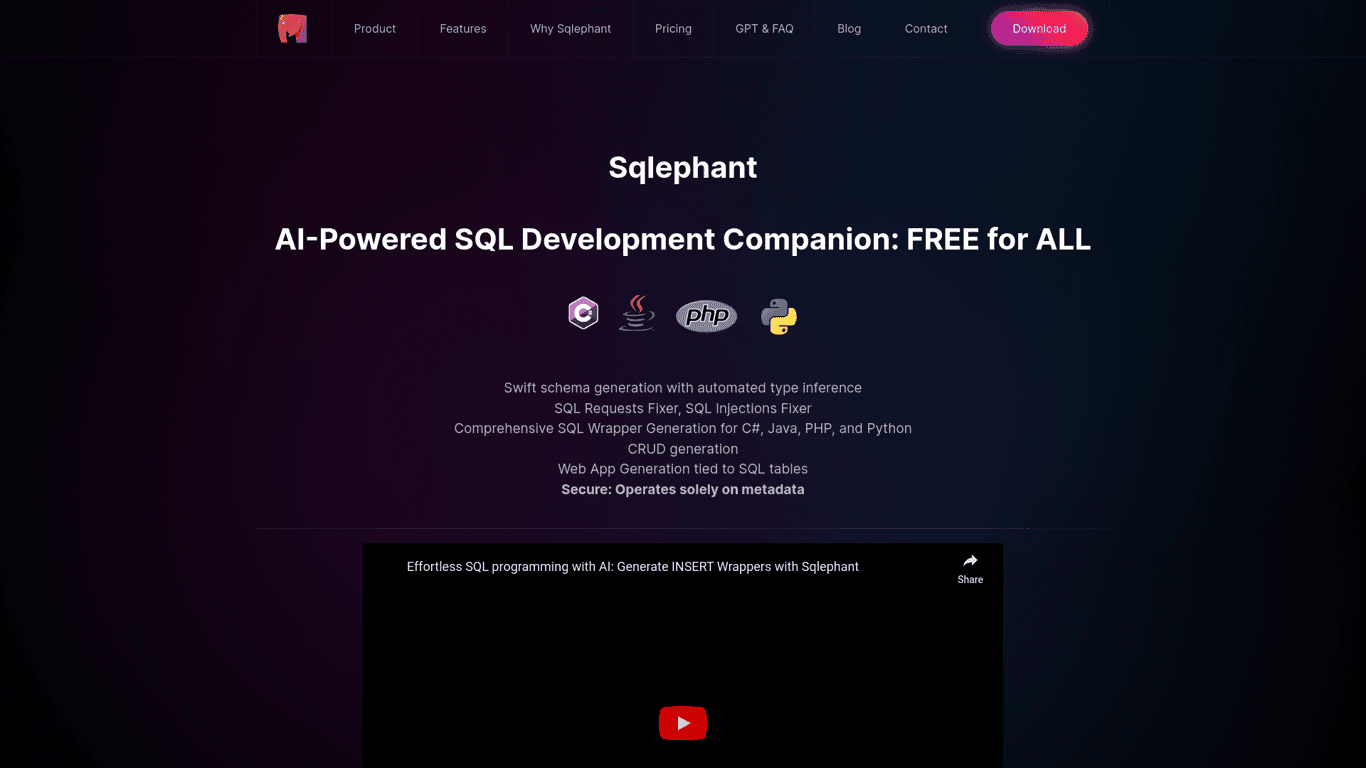 SQLephant screenshot