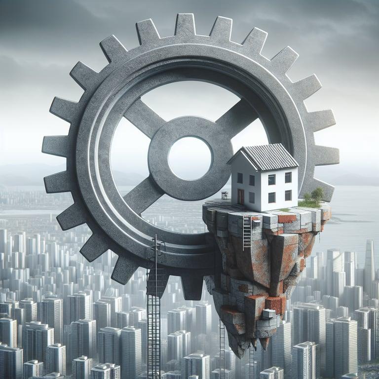 Banner for China's Economy Slows Down as Real Estate Sector Struggles