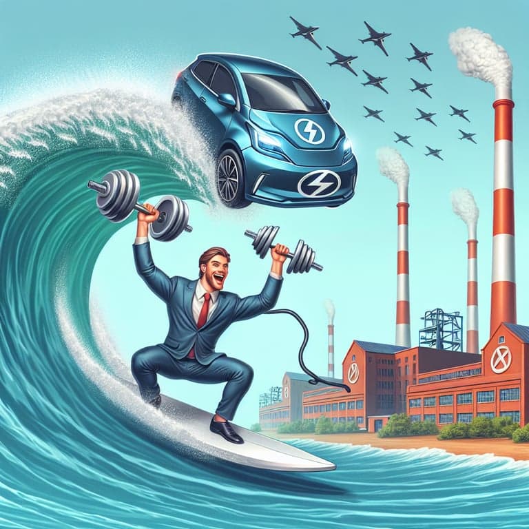 Banner for Elon Musk Rides the Wave: Tesla Wins as Detroit Struggles with New Tariffs