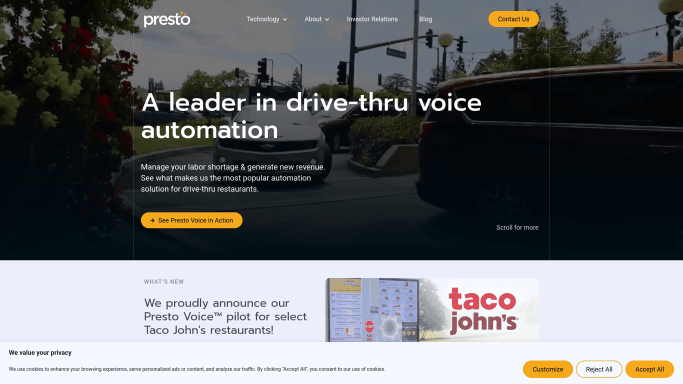 Presto screenshot