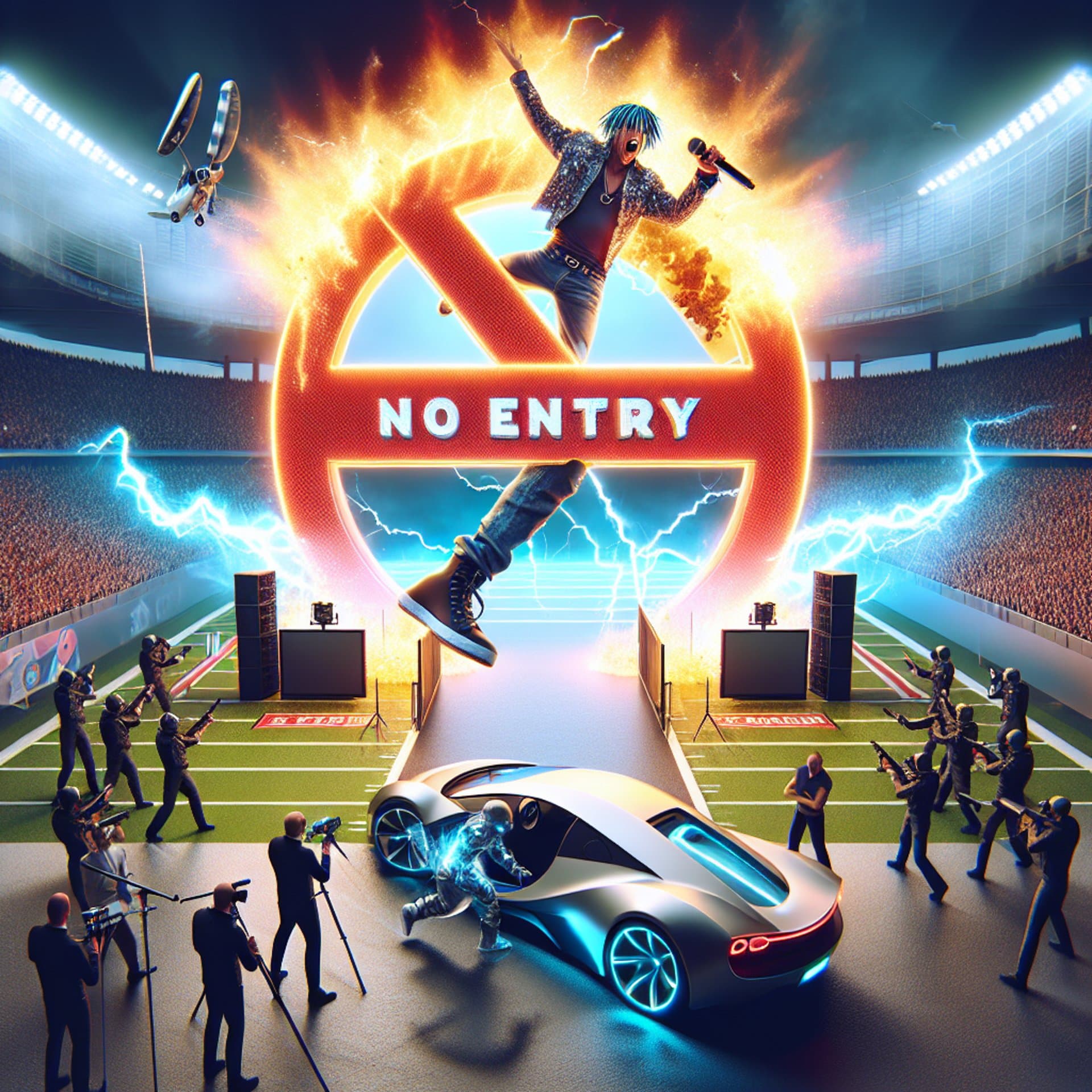 Banner for Elon Musk and Bad Bunny's Nonexistent Super Bowl Showdown - A Rumor Debunked