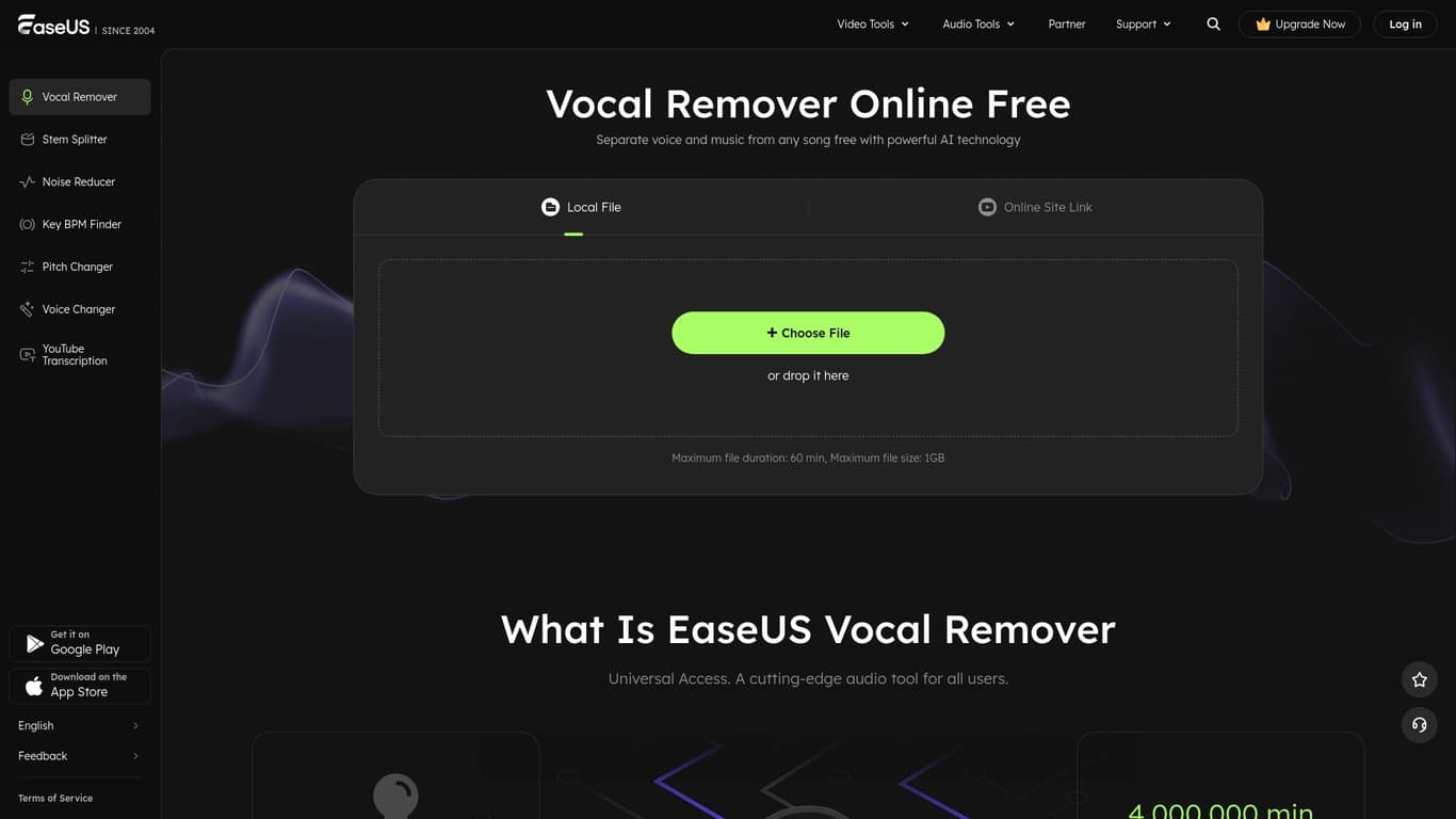EaseUS Online Vocal Remover  screenshot