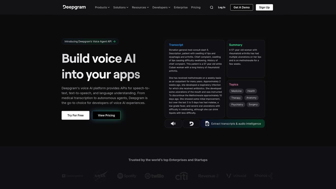 Deepgram screenshot