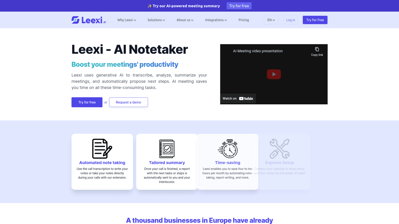 Leexi screenshot