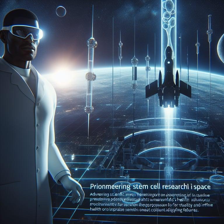 Banner for Dr. Abba Zubair's Stellar Stem Cell Research: Pioneering Bone Health Solutions in Space!