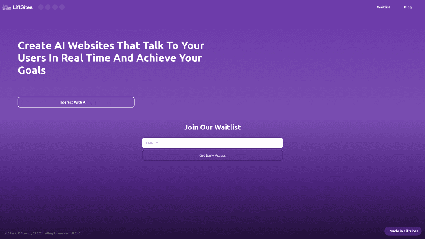 Liftsites screenshot