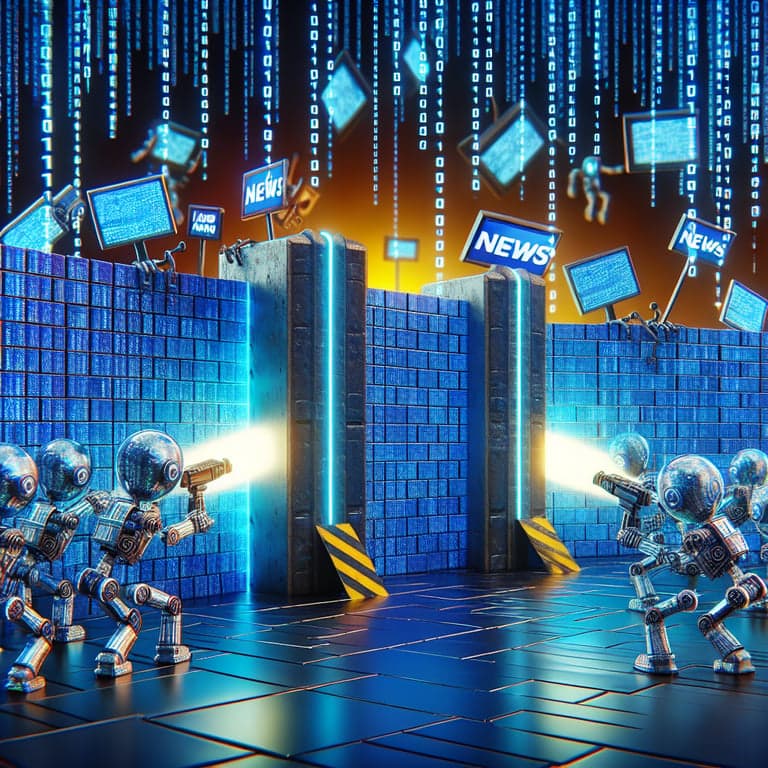 Banner for The Great AI News Blockade: Major Sites Say 'No' to AI Training Bots