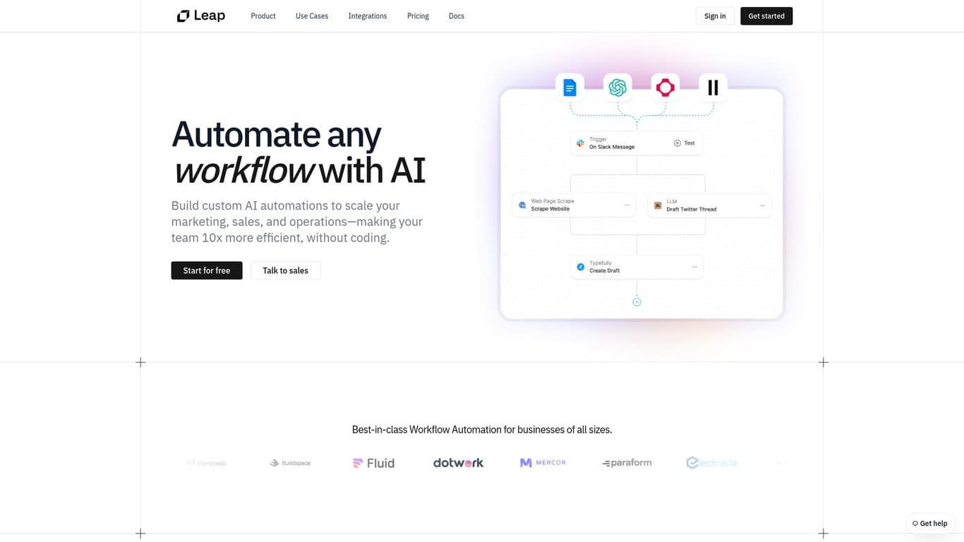 Leap AI screenshot