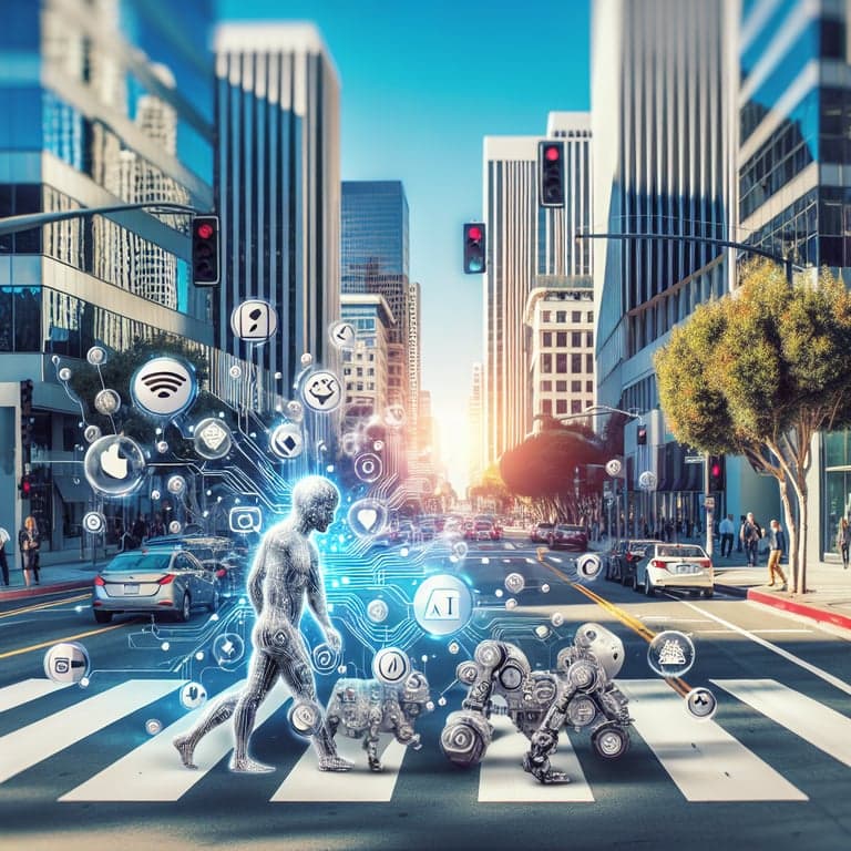 Banner for AI-Generated Hack Turns Silicon Valley Crosswalks into a Satirical Show