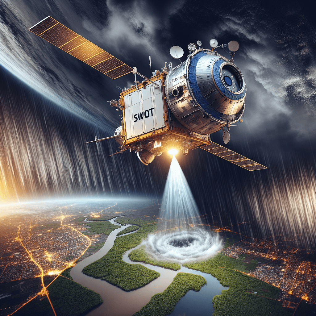 Banner for NASA's SWOT Satellite: Revolutionizing Flood Forecasting from Space!