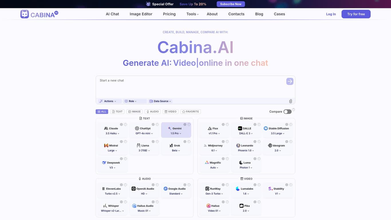 Cabina.AI screenshot