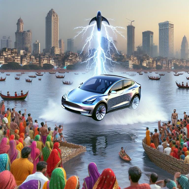 Banner for Tesla Shocks India: Model Y Lands in Mumbai Amid High Hopes and Higher Import Duties