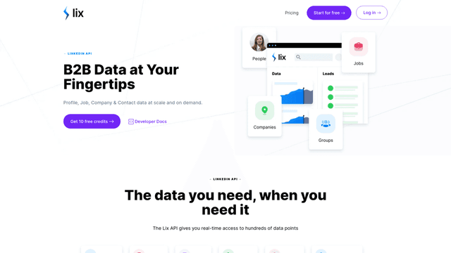 Thumbnail image for Lix LinkedIn API