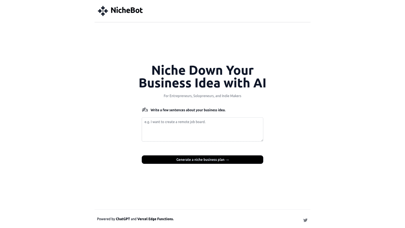 NicheBot screenshot