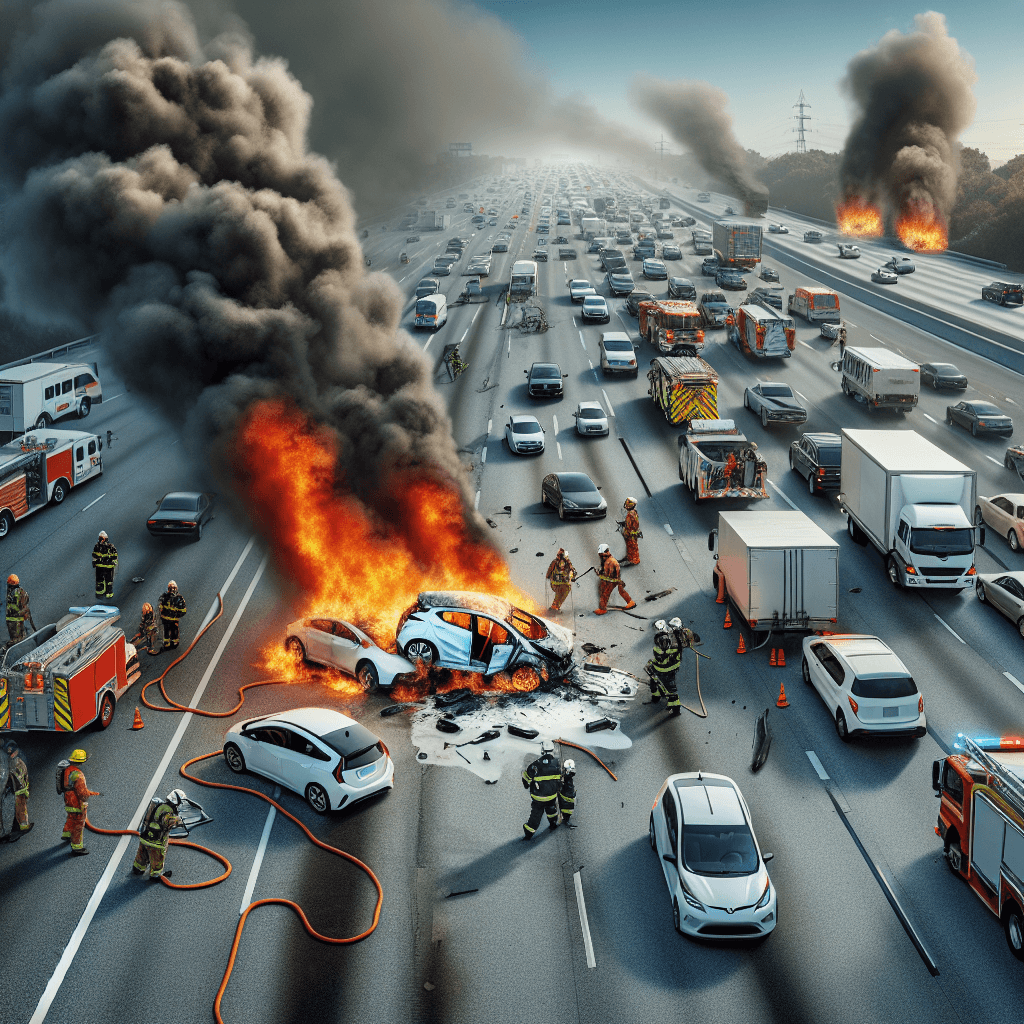 Banner for Chaos on A1(M): Tesla Crash Causes Massive Fire and Motorway Shutdown