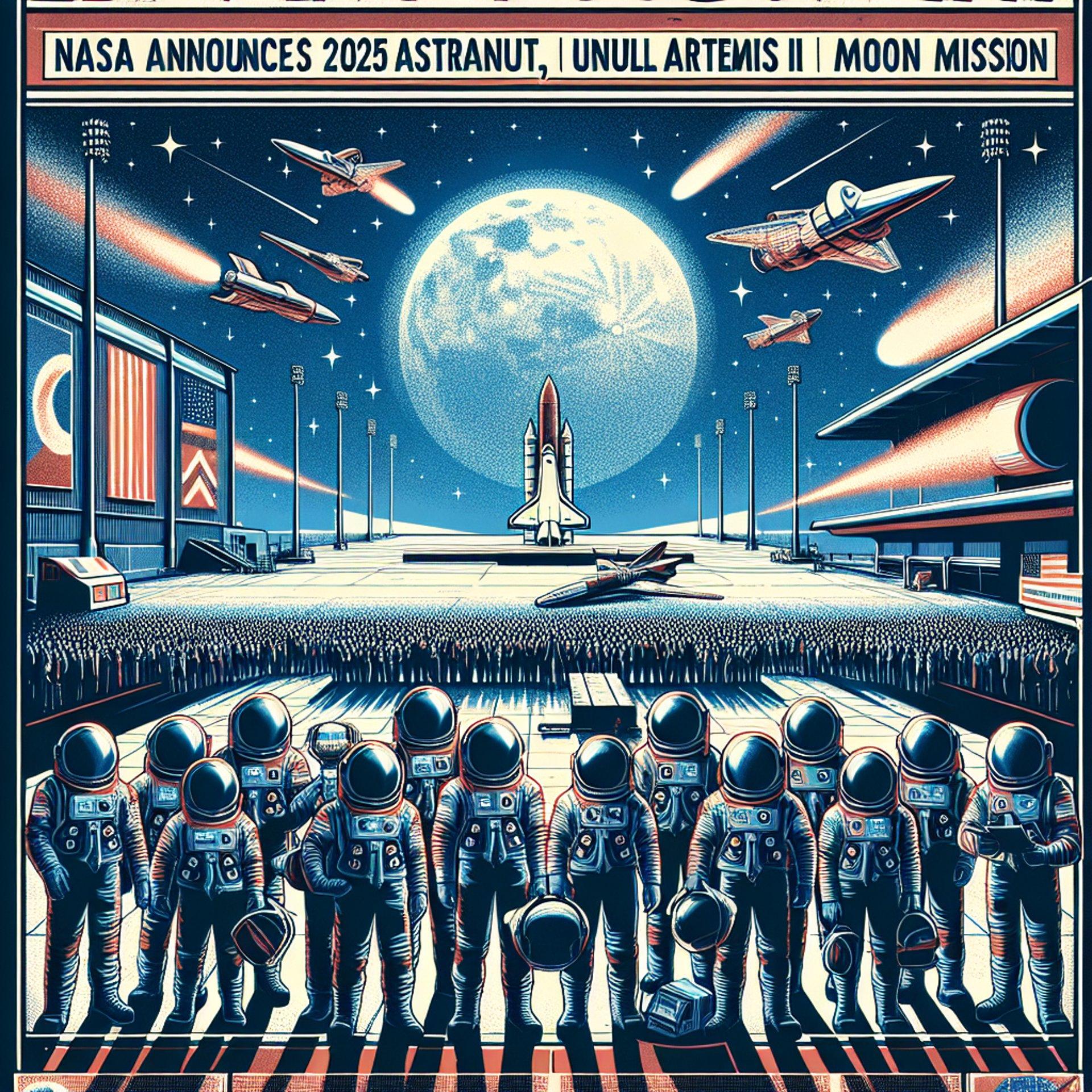 Banner for NASA Announces 2025 Astronaut Class and Unveils Artemis II Moon Mission