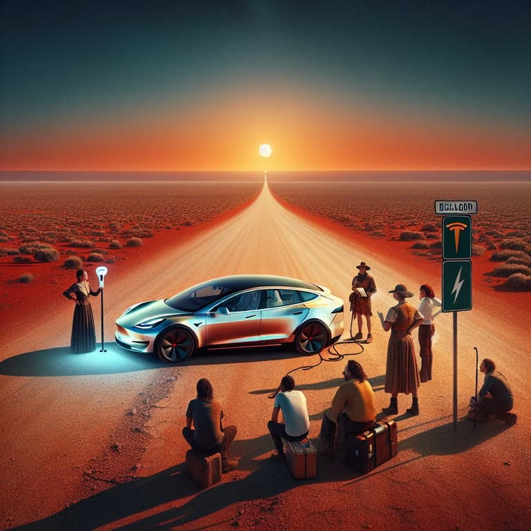 Banner for Stranded on the Nullarbor: Tesla Travel Thrills and Charging Chills!