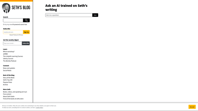 Thumbnail image for Seths Chatbot