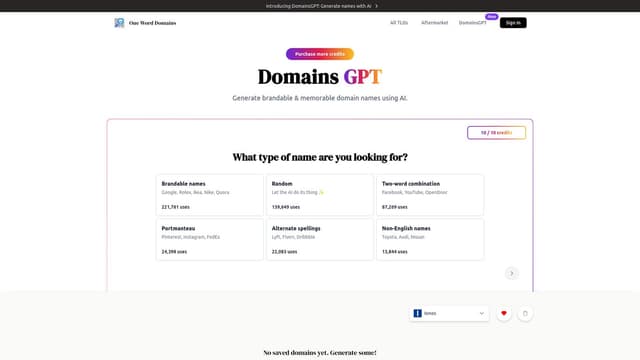 Thumbnail image for DomainsGPT