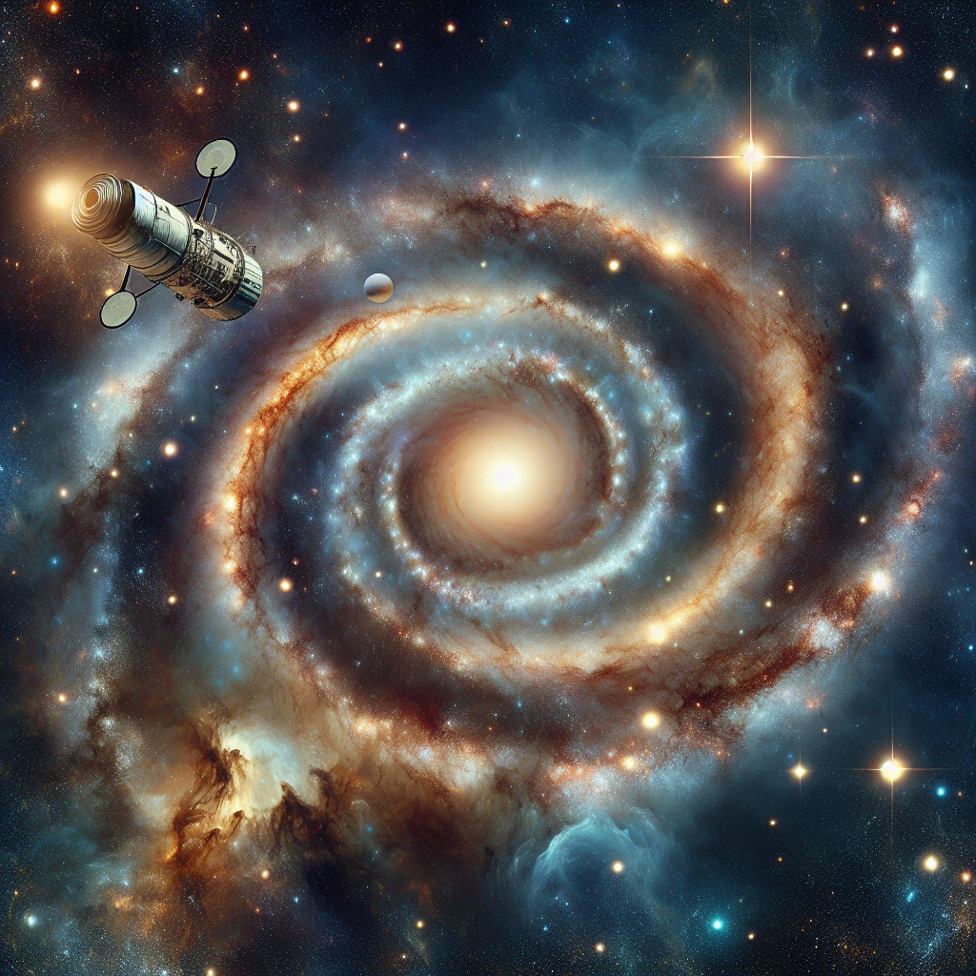 Banner for NASA's Hubble Telescope Unveils a Cosmic Marvel: The Nine-Ringed 'Bullseye' Galaxy