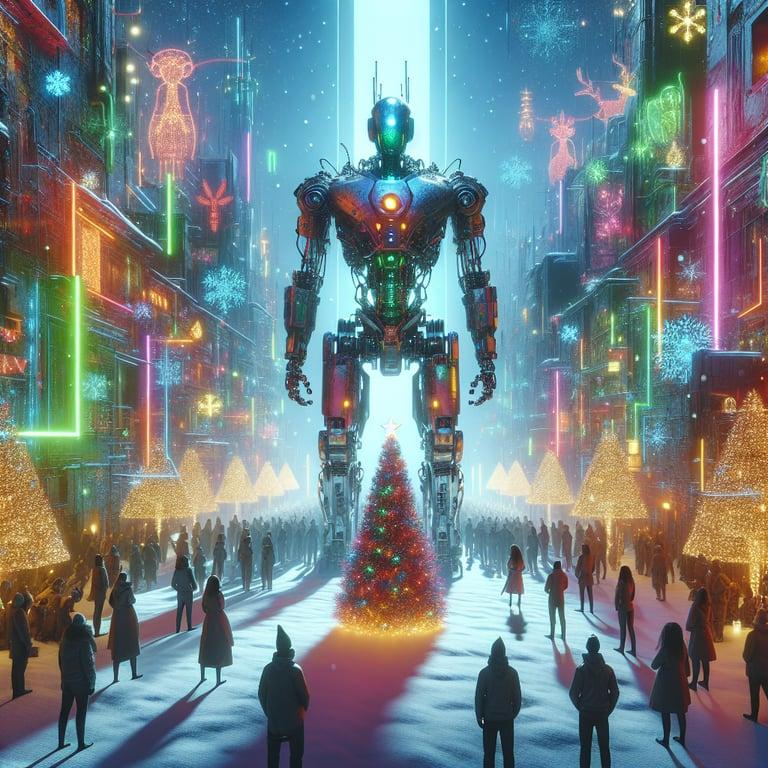 Banner for Tesla's 'Dystopian' Christmas Post Starring Optimus: Futuristic or Frightening?
