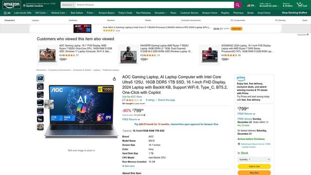 Thumbnail image for AOC AI Gaming Laptop
