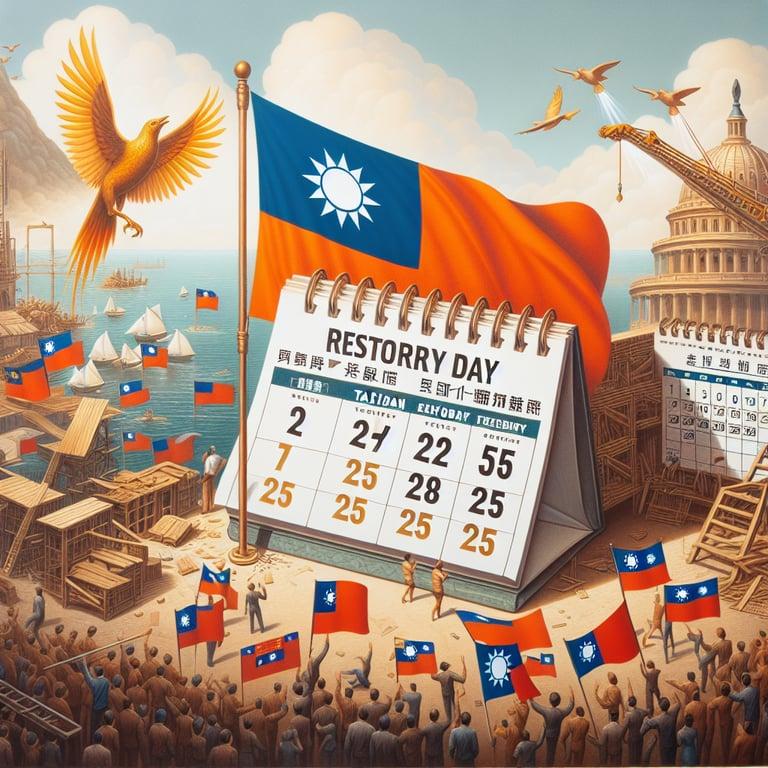 Banner for China Declares October 25 as Commemoration Day of Taiwan's Restoration