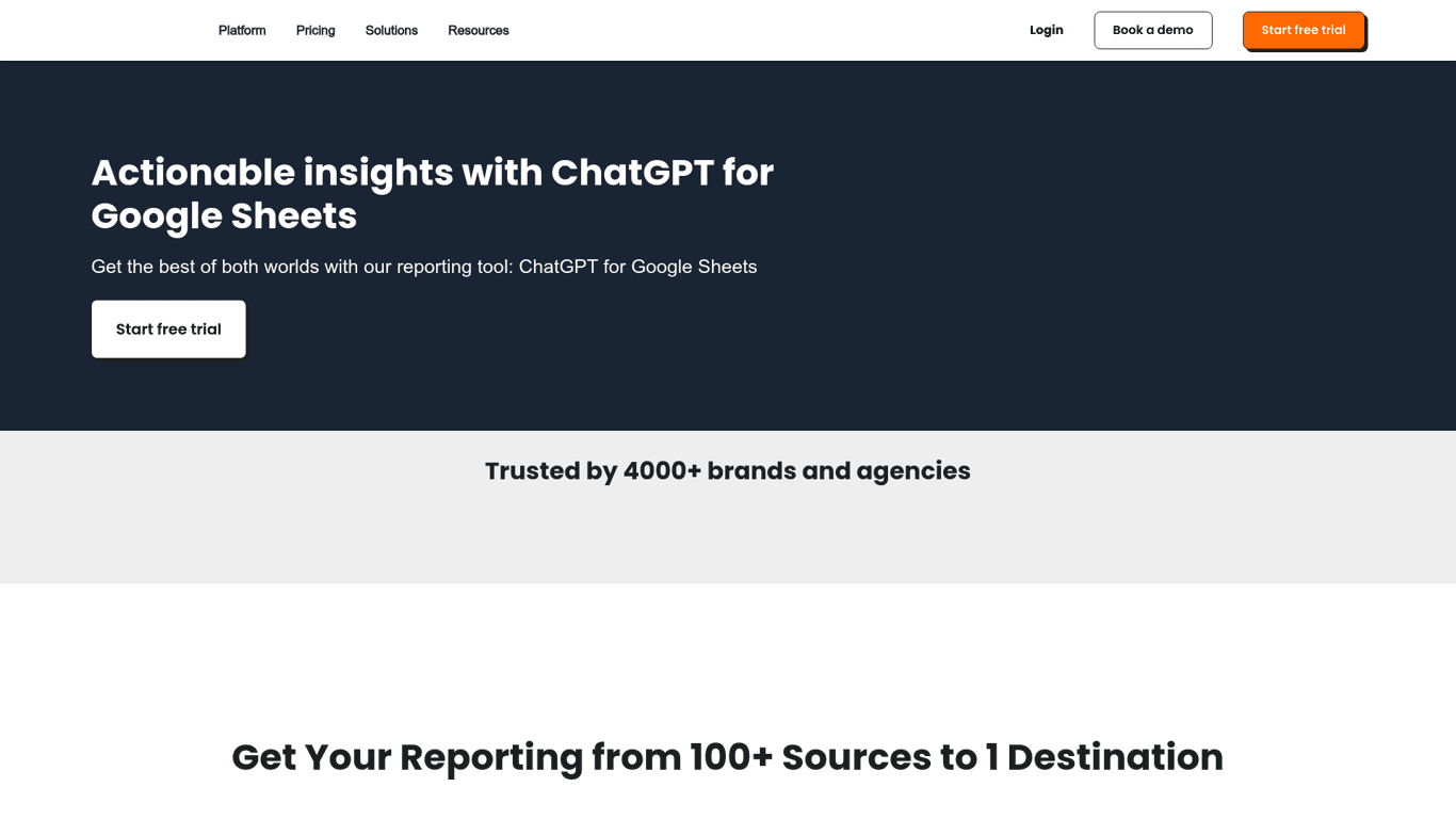 ChatGPT in Google Sheets screenshot