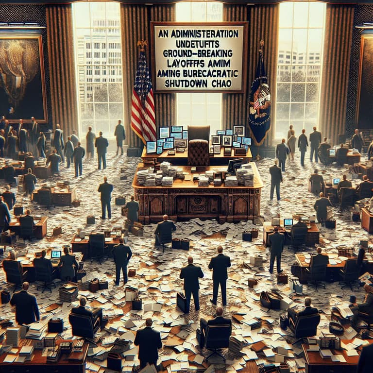 Banner for Trump Administration Proceeds with Groundbreaking Layoffs Amid Shutdown Chaos!