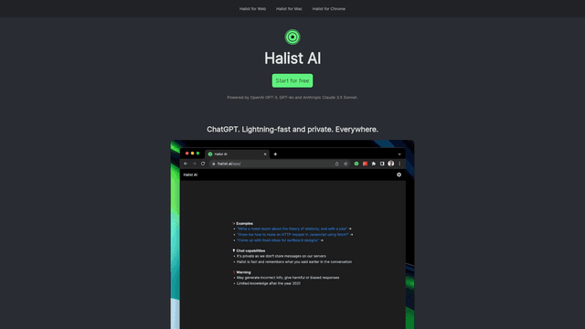 Thumbnail image for Halist AI