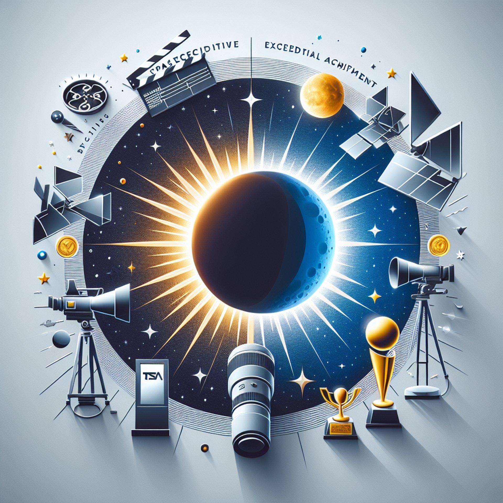 Banner for NASA's Stellar Coverage: Two Emmy Nominations for Solar Eclipse Broadcast!