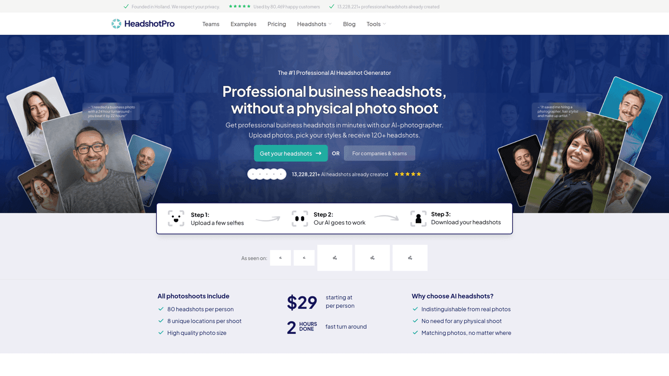 HeadshotPro screenshot