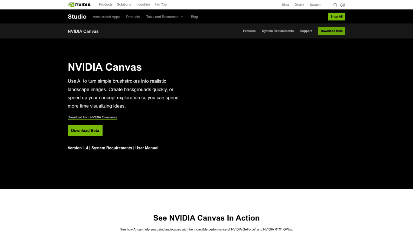 NVIDIA Canvas screenshot