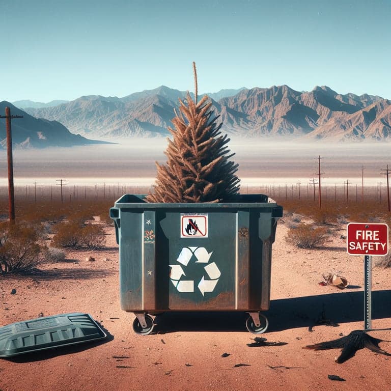 Banner for Dispose of Your Real Christmas Tree: No Room for Fire Hazards in Southern Nevada!