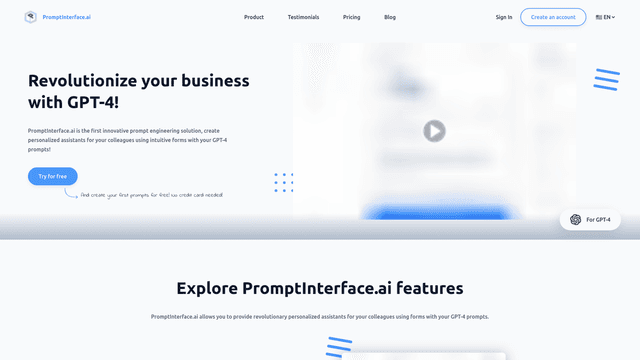 Thumbnail image for PromptInterface.ai