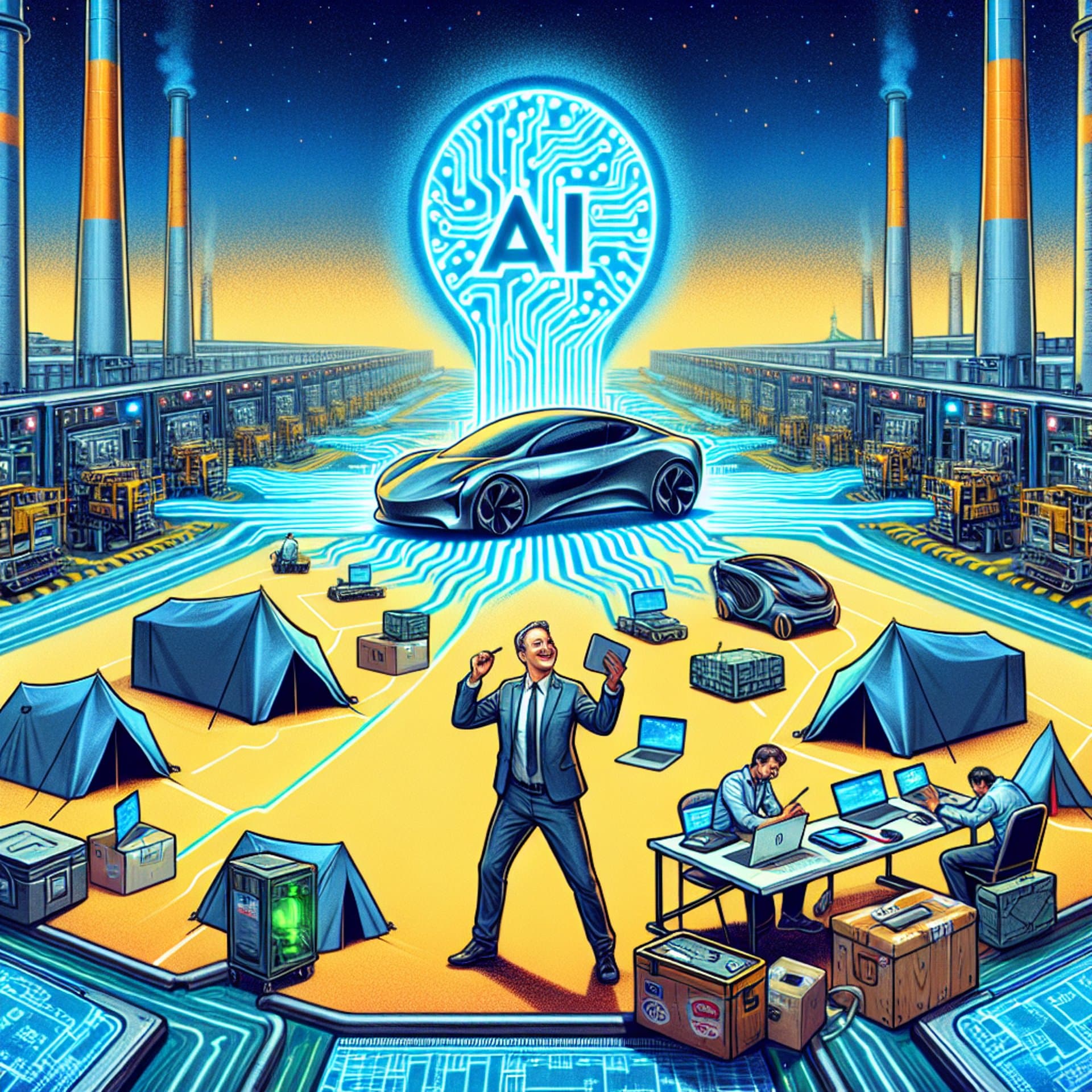 Banner for Elon Musk Sets Up Camp at Samsung's Chip Facility to Supercharge Tesla's AI Ambitions!