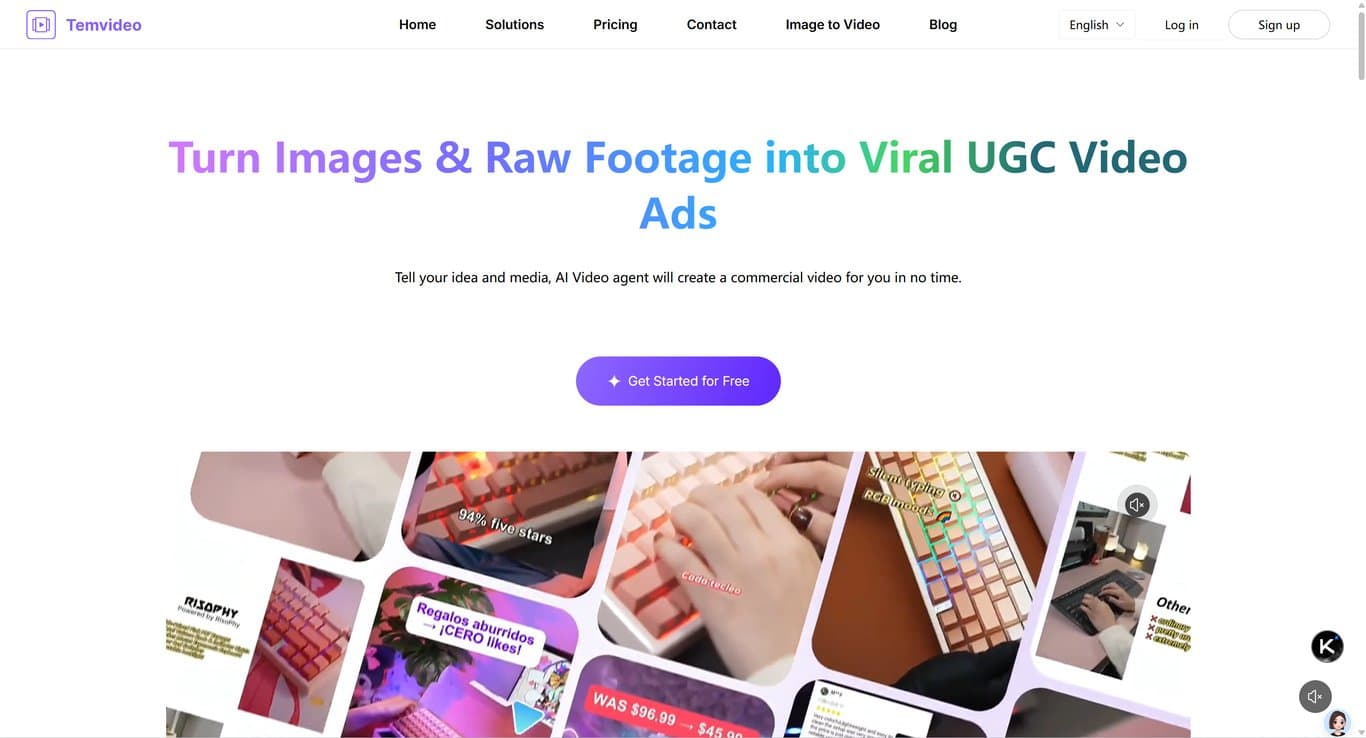 TemVideo - AI TikTok & Reels Ad Maker screenshot