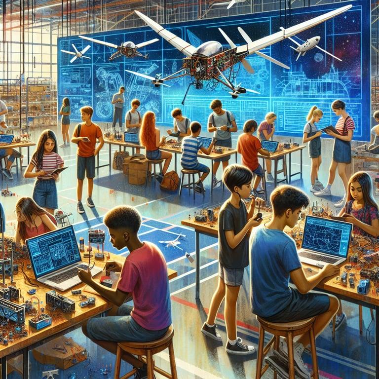 Banner for NASA Tech Takes Flight: Students Dive into Drones and Satellites at UL's GEOSERVICE Summer Workshop