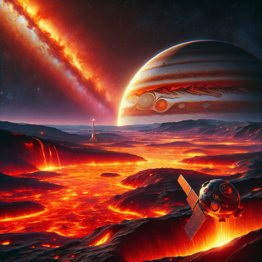 Banner for NASA's Juno Discovers Gigantic Lava Lake on Jupiter's Volcanic Moon Io!
